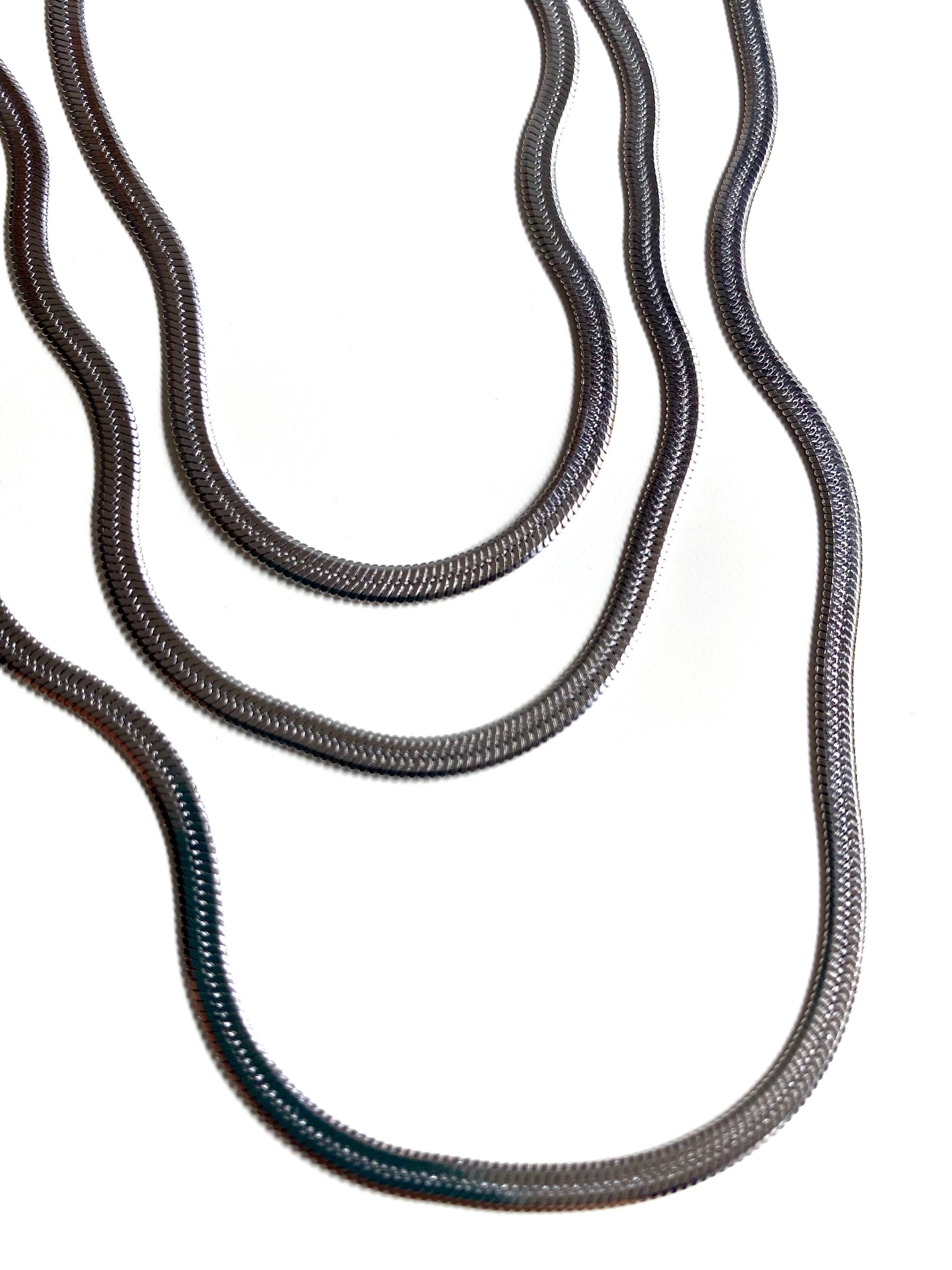 3-in-1-Halskette mit Fischgrätenmuster