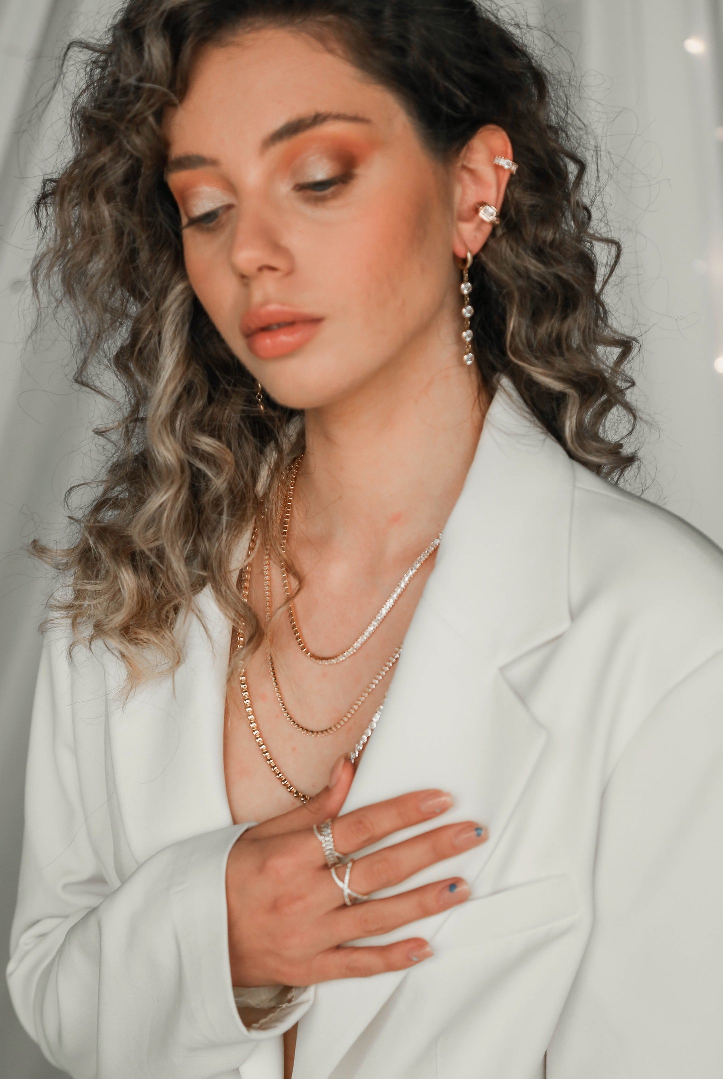 Diamond Drop Earring