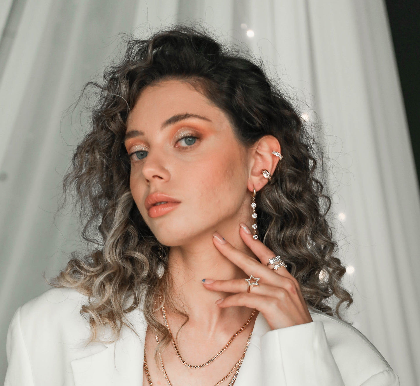 Diamond Drop Earring