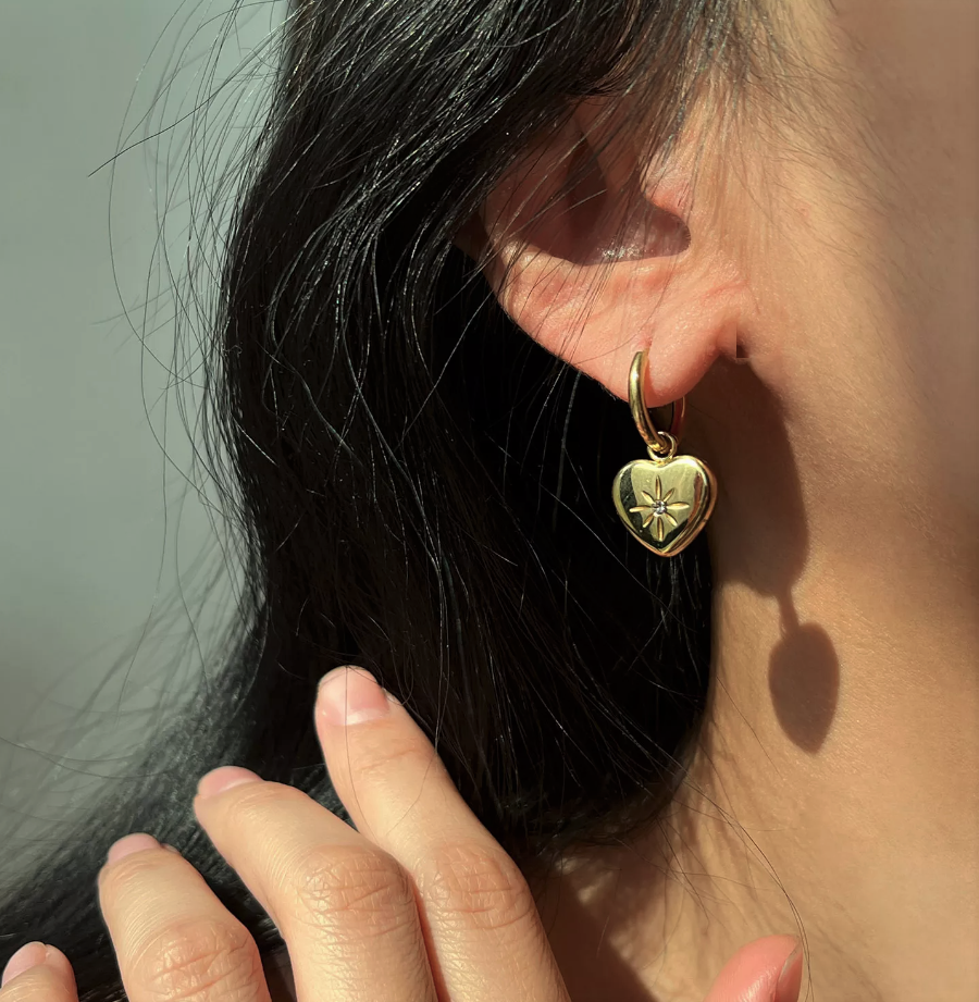 Heart Hoop Earrings