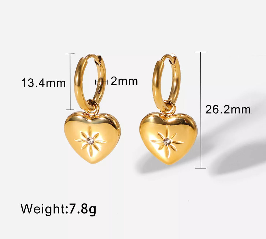 Heart Hoop Earrings