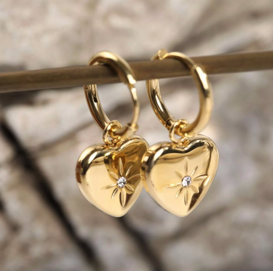 Heart Hoop Earrings