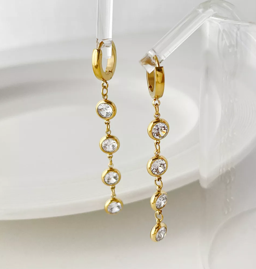 Diamond Drop Earring